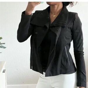 M blank nyc black asymmetrical moto style jacket